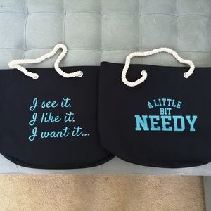 Two Ariana Grande 7 Rings/Thank You Next Totes